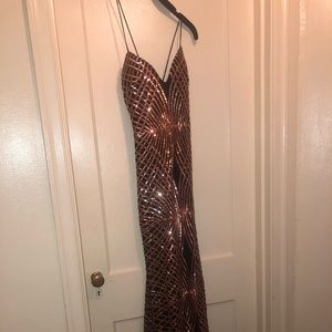 Maxi sequin evening dress